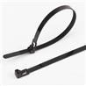 iCAN 100pcs Reusable Nylon Cable Tie 150mm, Black