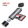 iCAN RSH-DK01 USB3.0 and Type C 3.0 Memory Card Reader for SD+TF