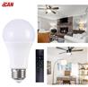iCAN A19 E26 LED Light Bulbs with Remote, 3000K-6000K Dimmable.