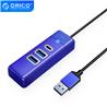 ORICO 3-Port USB-A*2 & Type-C*1 Hub with 15cm Cable, USB-A Input, Blue