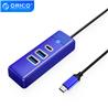 ORICO 3-Port USB-A*2 & Type-C*1 Hub with 15cm Cable, USB-C Input, Blue