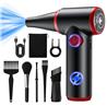 iCAN TAD072 Portable Storm Air Duster, 84000 RPM, 1600 mAh * 3 Battery Powered, 5 V 2 A 60 W, Blowing Force:3.4 OZ, Silver Gray