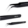 King'sdun ESD-15 Anti Static Precision Magnetic Curved Elbow Steel Tweezers for Repairing Mobile Phone, Computer and Laptop.