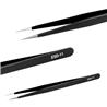 King'sdun ESD-11 Anti-Static Stainless Steel Straight Tine Tweezers for Electronic Soldering, Mobile Phone Repairing, Leather W