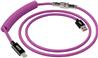 Câble de clavier spiralé iCAN, USB-A vers USB Type-C, 1,5 m (5 pieds), violet(Open Box)