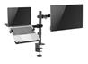 Brateck Support 2-en-1 réglable à double bras pour écran et ordinateur portable
