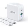 Choetech 65W Dual Ports GaN PD Wall Charger with 6ft USB-C Cable(Open Box)