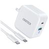 Choetech 65W Dual Ports GaN PD Wall Charger with 6ft USB-C Cable(Open Box)