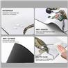 YUNZII Tapis de souris pour bureau en forme de chat ivre