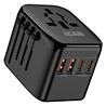 iCAN 20W 4-Port Universal Travel Adapter with 2 USB-C and 2 USB-A