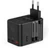 iCAN 45W 5-Port Universal Travel Adapter with 3 USB-C and 2 USB-A