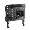 Panneau perforé de bureau à pince ICAN avec éclairage LED et accessoires, noir