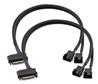 iCAN Internal Fan Power Splitter Cable for two CPUS, 1FT