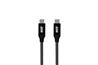 iCAN Premium USB Type-C to Type-C Cable, Fast Charging, 100W(20V/5A) , 480Mbps, Nylon Braided, M/M, 3FT, Black(Open Box)