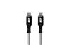 iCAN Premium USB 3.1 Gen 2 Type C to Type C Cable, PD, 100W(20V/5A) , 10Gbps, Nylon Braided, M/M, 3FT, Black & white