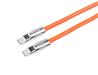 iCAN 6ft USB Type-C to Type-C silicone cable, 240W, Orange