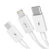 Baseus "Superior Series" Fast Charging Data Cable USB to M+L+C 3.5A ,1.5m (5ft), White(Open Box)