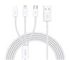 Baseus "Superior Series" Fast Charging Data Cable USB to M+L+C 3.5A ,1.5m (5ft), White(Open Box)