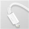 Baseus "Superior Series" Fast Charging Data Cable USB to M+L+C 3.5A ,1.5m (5ft), White(Open Box)