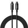 Câble de données de charge rapide Baseus Tungsten Gold USB Type-C vers Type-C 240 W, 3 m, noir