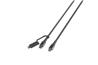 Câble iCAN MFi Type-C Mâle vers Type-C Mâle + Lightning Mâle, 6 pieds