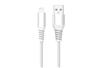 Câble iCAN MFi USB-A 2.0 vers Lightning, Tressé, Coque En Aluminium, 6pi, Blanc
