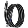 Type-C to Type-C Digital Silicone Cable, 100W, 480Mbps, 1.2m, Black