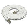 Câble Ethernet plat blindé iCAN CAT8, 40 Gbit/s, STP, 4,6 m, blanc