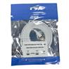 Câble Ethernet plat blindé iCAN CAT8, 40 Gbit/s, STP, 2,1 m, blanc
