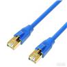 iCAN CAT7 Ethernet Patch Cable, High Speed 10Gbps 600MHz, Double Shielded S/FTP 26AWG, Gold Plated, 15FT, Blue