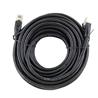 iCAN CAT7 Ethernet Patch Cable, High Speed 10Gbps 600MHz, Double Shielded S/FTP 26AWG, Gold Plated, 60FT, Black