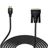 Câble iCAN HDMI vers DVI (DVI-D) double liaison, mâle vers mâle, 3 m