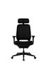 GTCHAIR Neoseat Office Chair, 4D Paddle Shift Control Arms, N7 Mesh Headrest, 350mm Black Nylon Base, 55mm Black Castors, Black