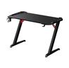 Armoury 47 Inch Z Shaped RGB Gaming Desk, Carbon Fibre Grain Top, PC Gamer Workstations with Headphone hooks & Cup holder, Blac