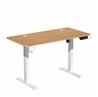 iCAN Electric Height Adjustable Desk, 120*60*73-118cm, 16mm Wooden Tabletop, Memories & Reminder, Cup Holder + Headset Holder +