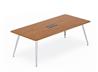 Sunon EN75-2.240110H Long Meeting Table with Round Aluminum Base