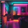 Guirlande lumineuse au néon RGBIC, bandes lumineuses à LED de 16,4 pieds, synchronisation musicale, conception DIY