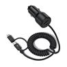 Choetech 110W 2-Port Car Charger with 5ft Type-C Stretchable Cable