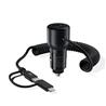 Choetech 110W 2-Port Car Charger with 5ft Type-C Stretchable Cable