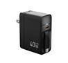 iCAN Chargeur USB-C GaN PD 40 W avec câble Type-C rétractable de 80 cm