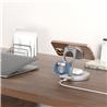 iCAN Chargeur sans fil 3-en-1 pliable et rotatif à 360° de 15 W