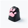 Keychron Silicone Kitty Paw Alliage d'aluminium Artisan Keycap-Noir