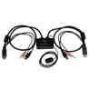 STARTECH 2-Port USB DisplayPort Cable KVM Switch w/Audio&Remote Switch(Open Box)