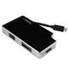 StarTech Travel A/V Adapter: 3-in-1 USB-C to VGA, DVI or HDMI - 4K (CDPVGDVHDB) | -3-in-1 adapter - USB-C to VGA, USB-C to DVI 