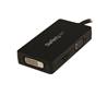 STARTECH Travel A/V adapter: 3-in-1 DisplayPort to VGA DVI or HDMI