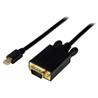 StarTech 3 ft Mini DisplayPort to VGA Adapter Converter Cable – mDP to VGA 1920x1200 - Black (MDP2VGAMM3B) | -Active Mini Displ