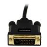 StarTech 3 ft Mini DisplayPort to DVI Adapter Converter Cable – Mini DP to DVI 1920x1200 - Black (MDP2DVIMM3B)
