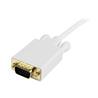 StarTech 3 ft Mini DisplayPort to VGA Adapter Converter Cable – mDP to VGA 1920x1200 - White (MDP2VGAMM3W) | -Active Mini Displ