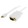 StarTech 3 ft Mini DisplayPort to VGA Adapter Converter Cable – mDP to VGA 1920x1200 - White (MDP2VGAMM3W) | -Active Mini Displ