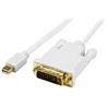 StarTech 6 ft Mini DisplayPort to DVI Active Adapter Converter Cable - mDP to DVI 1920x1200 - White (MDP2DVIMM6WS) | -Active Mi
